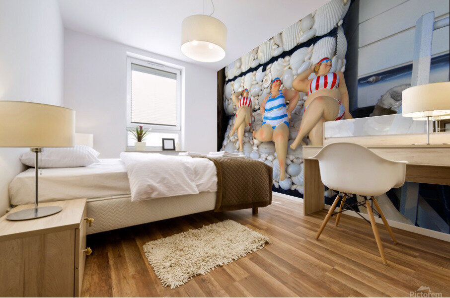 Three ladies of leisure Mural print