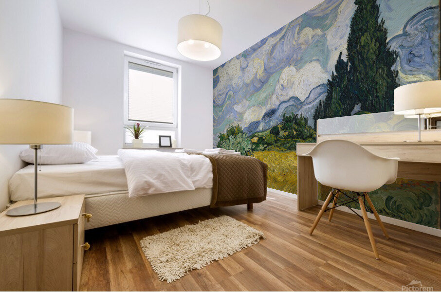 Wheat Field with Cypresses                           Mural print