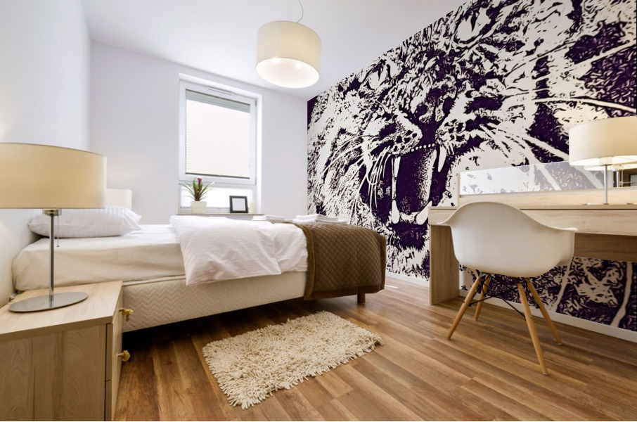 Vintage Kansas State Wildcat Art Mural print