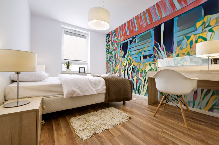 Lush Cabin Mural print