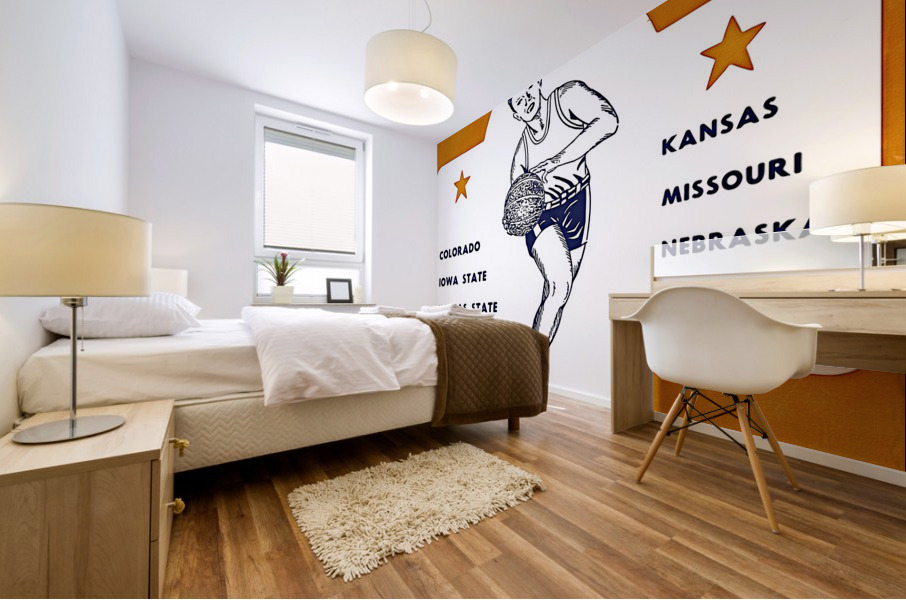 Big 7 Conference Basketball Art Mural print