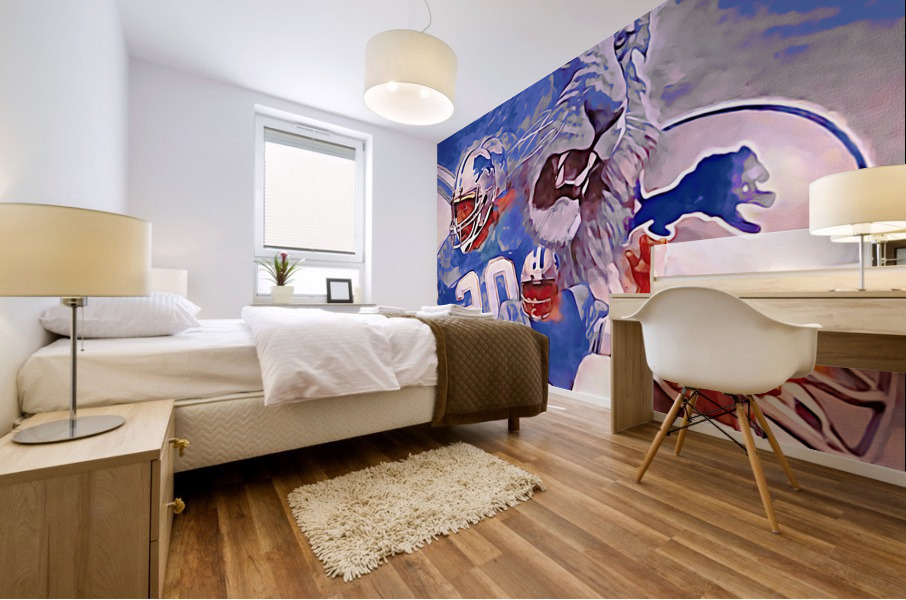 Billy Sims Detroit Lions Art Mural print