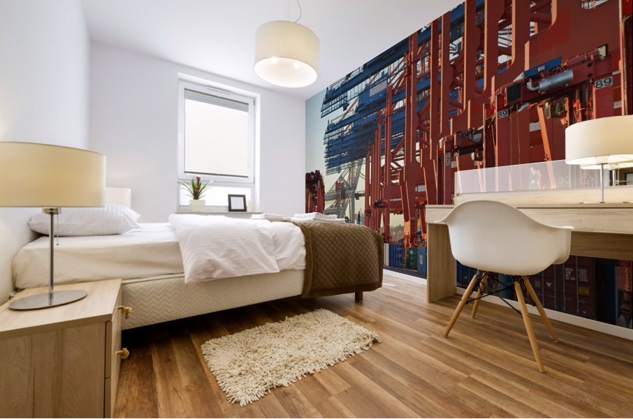 Harbor Cranes Mural print
