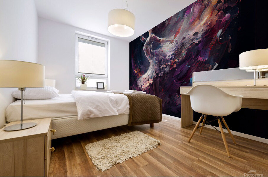 Magical dancer in motion  1 Mural print