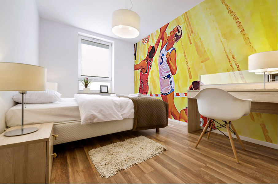 1967 Basketball Art Mural print