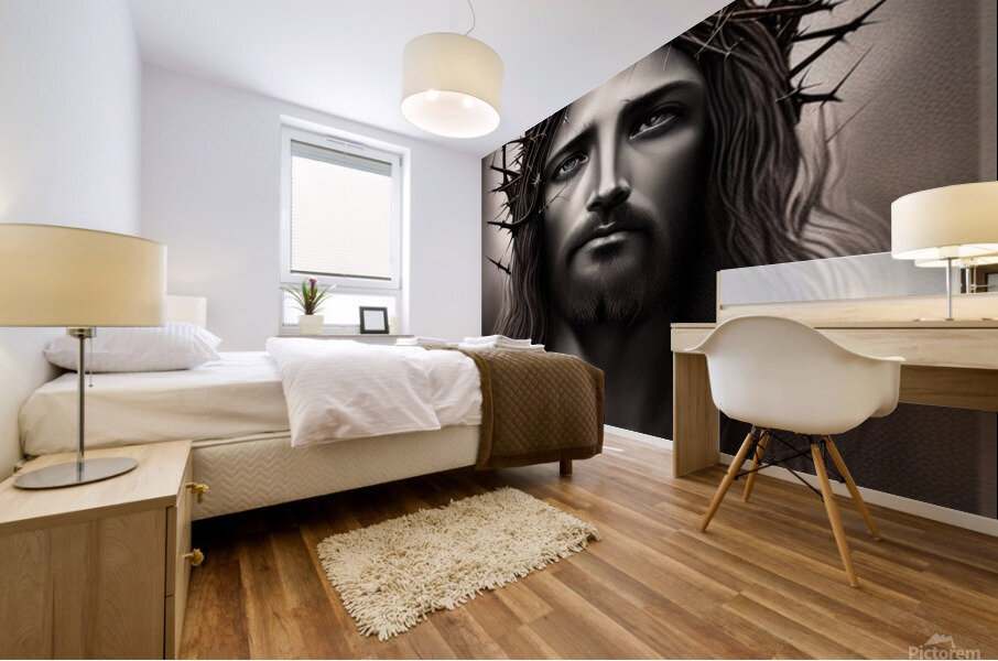 Jesus Christ Portrait In Russ Mural print