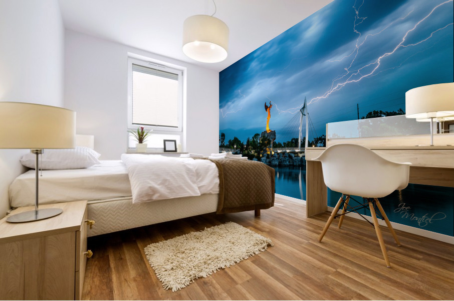 Keeper of the Plains Lightning Mural print