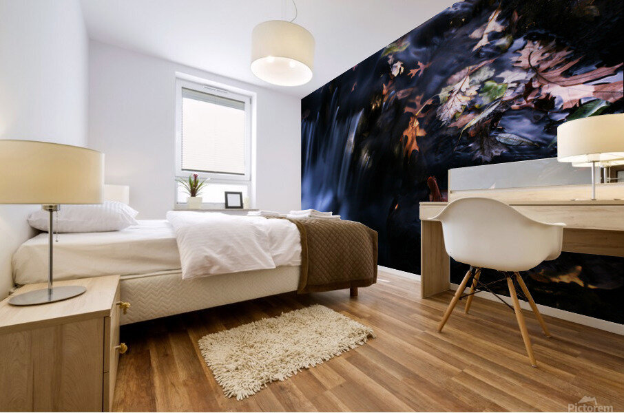 waterfall   leaves  Mural print