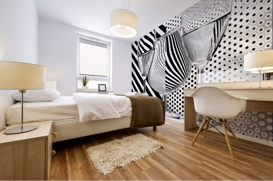 Dots and stripes Mural print