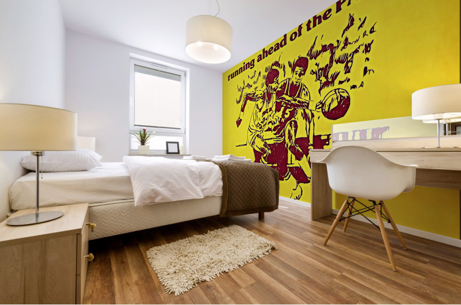 Retro Arizona State Basketball Art Remix Mural print