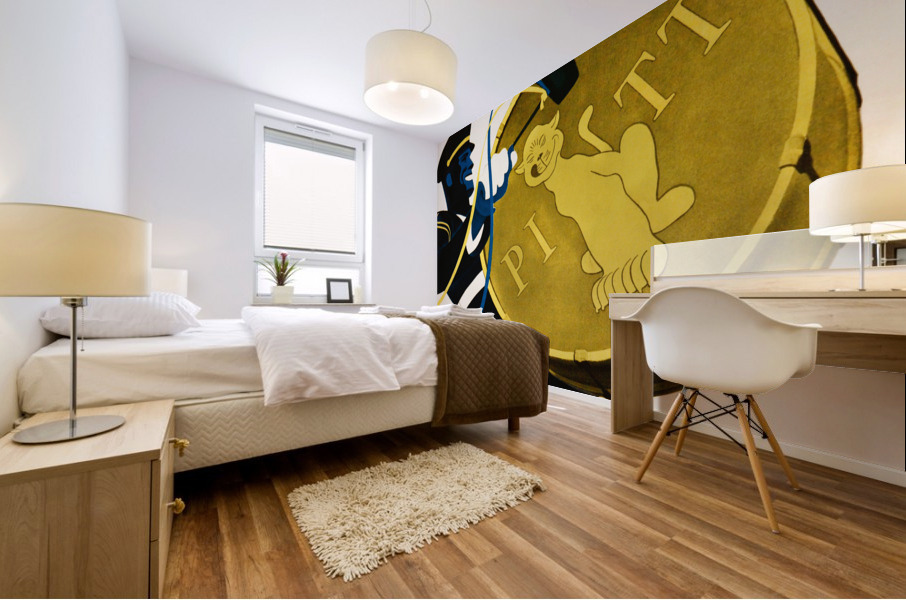 Vintage Pitt Panther Drum Art Mural print