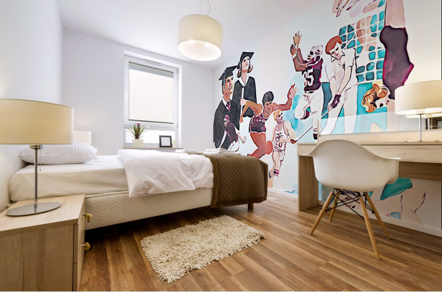 Retro Texas AM Sports Art Mural print