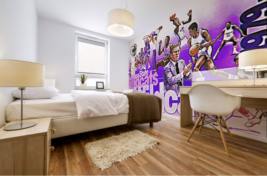 1979 Kansas State Wildcats Basketball Art Mural print