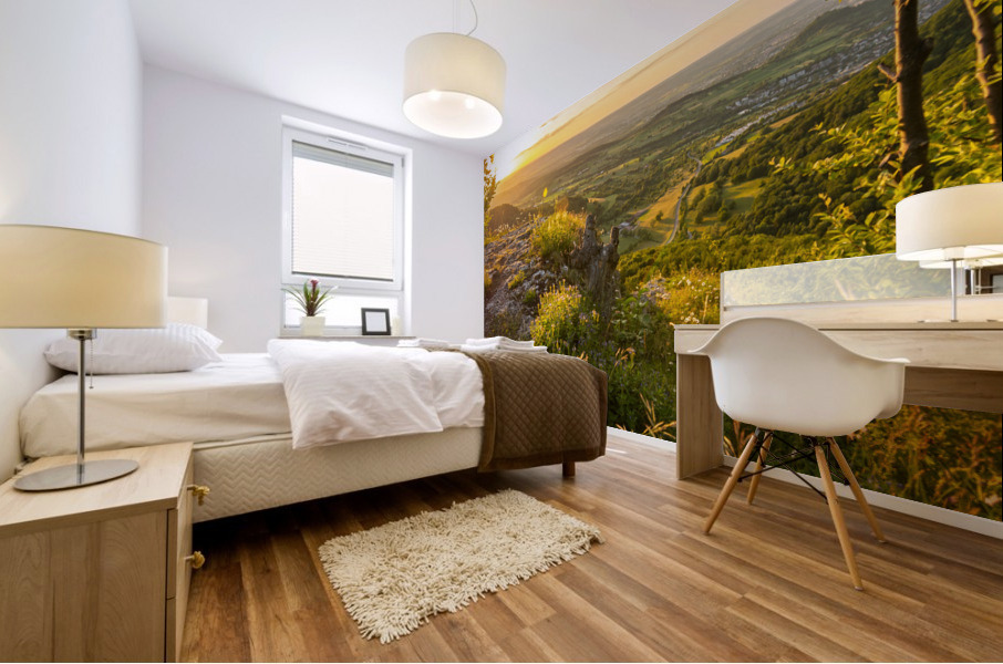 Cliff Ledge Sunset Mural print