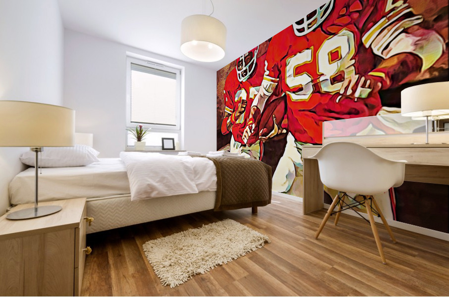 Retro Kansas City Chiefs Football Art Mural print