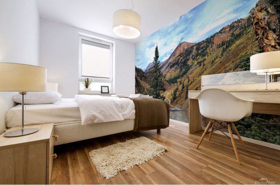 Mountain roads scenery Mural print