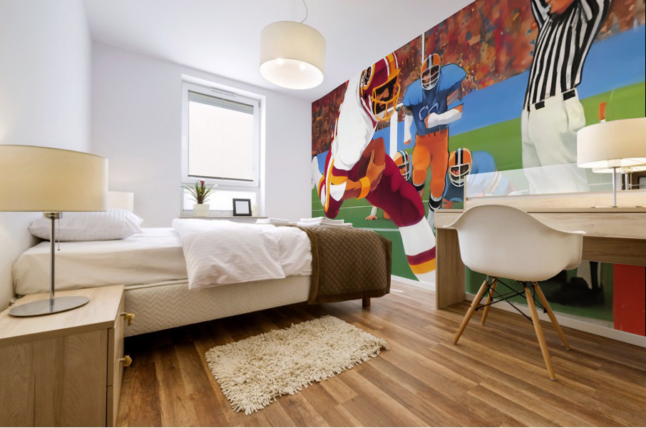 Retro 1980s Washington Redskins Football Art Mural print