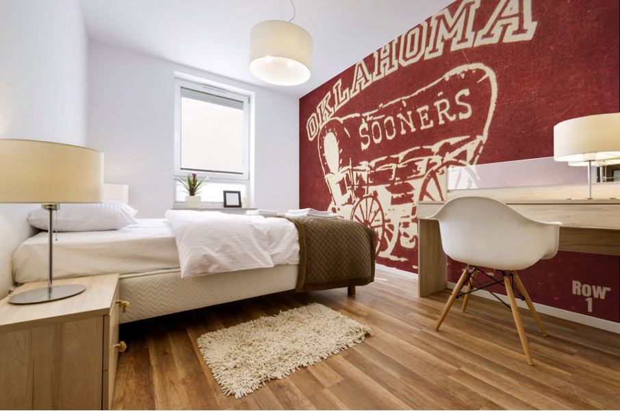 Retro Eighties Oklahoma Sooners Art Mural print