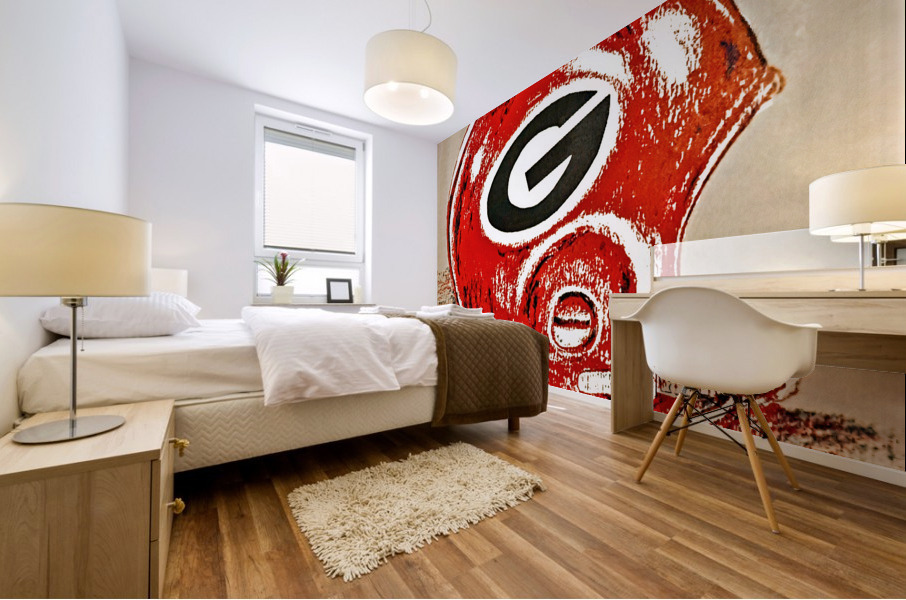 1966 Georgia Bulldog Football Helmet Art Mural print