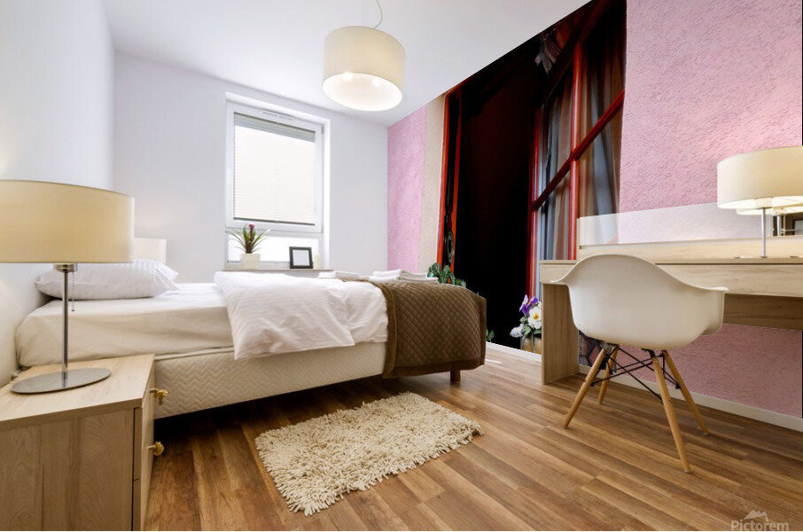 Window in Pink Wall Mural print