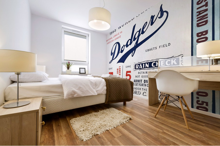 1955 World Series Ticket Stub Art Print Mural print