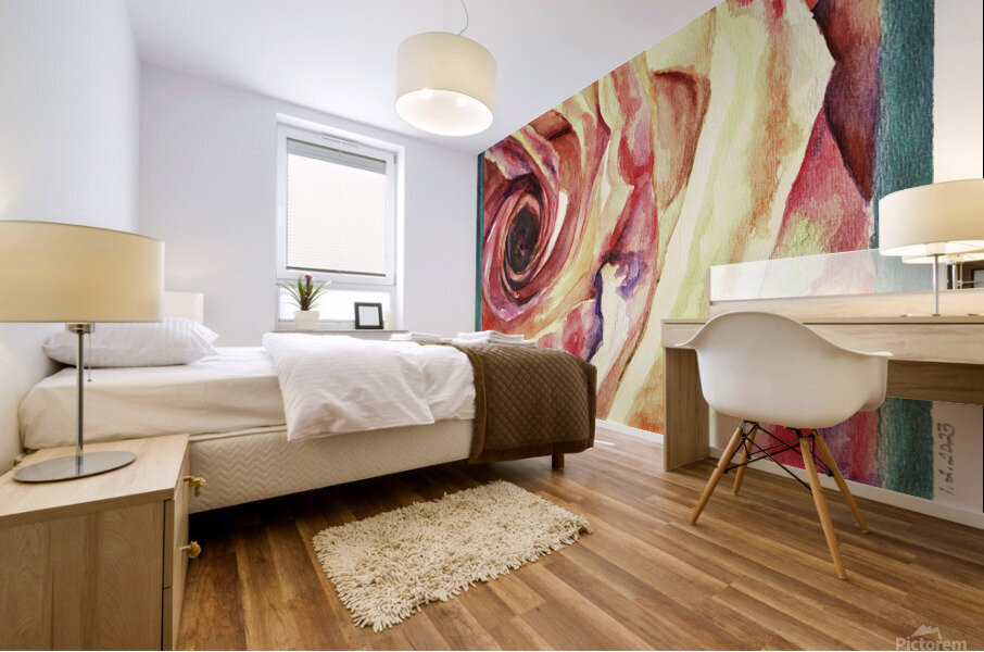 Deep Dive Rose Bloom Mural print