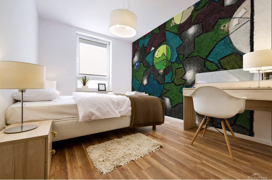 Christmas Ornament Mosaic Mural print