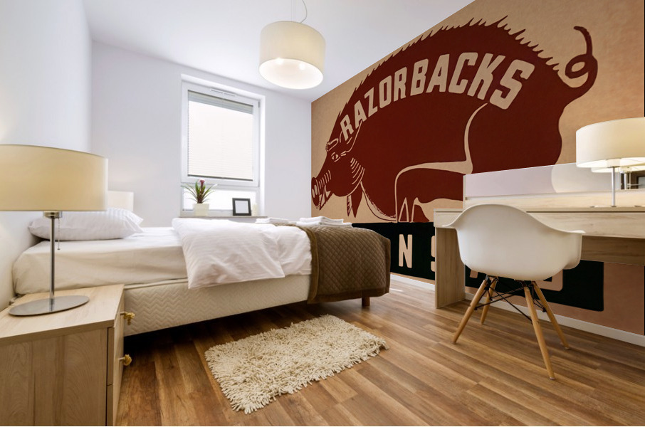 Vintage Arkansas Razorback Wall Art Mural print