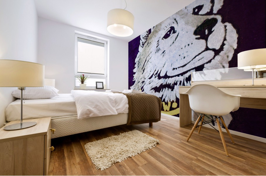 Vintage Washington Husky Art Mural print