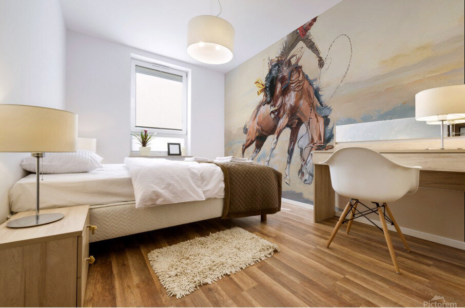 Charles Russell - The Bucker Mural print