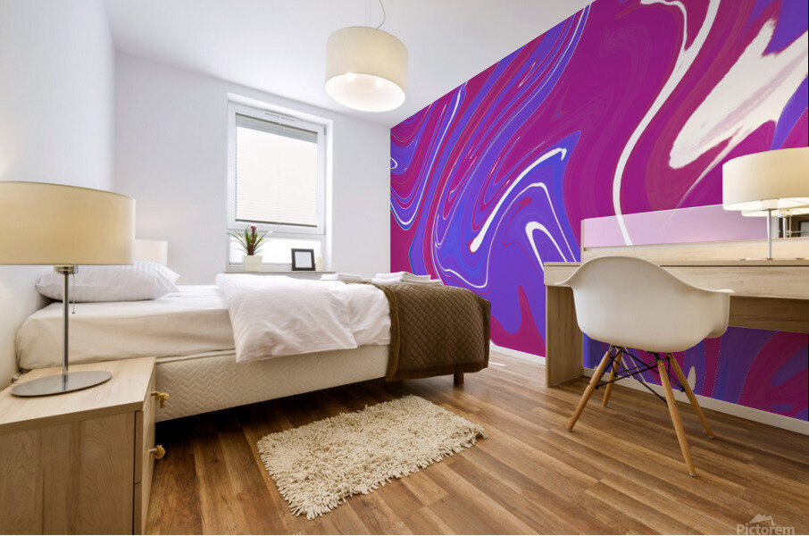 Wild Berry Acrylic Pour Mural print