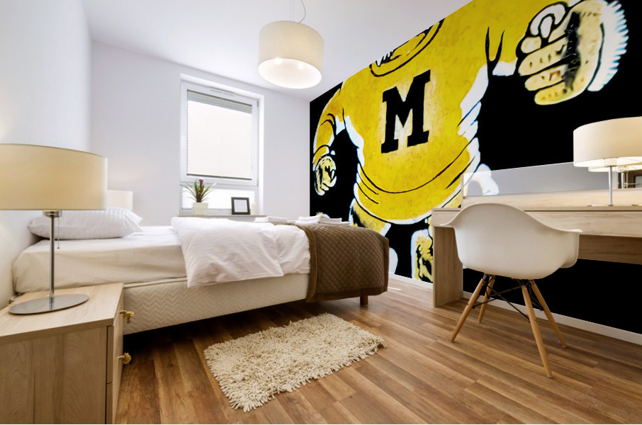 Sixties Missouri Tiger Throwback Logo Art Mural print