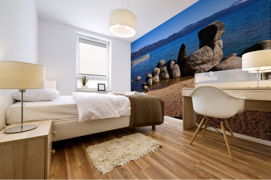 Speedboat Beach   Lake Tahoe CA A7308314 Mural print