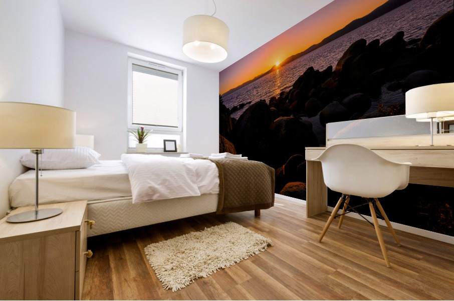 Sunset at Sand Harbor   Lake Tahoe CA A7308412.jp Mural print