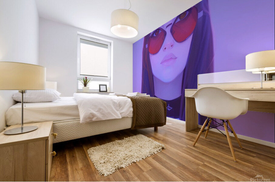 girl art Mural print