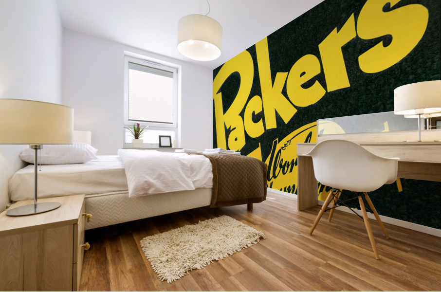 Vintage Green Bay Packers World Champions Art Mural print