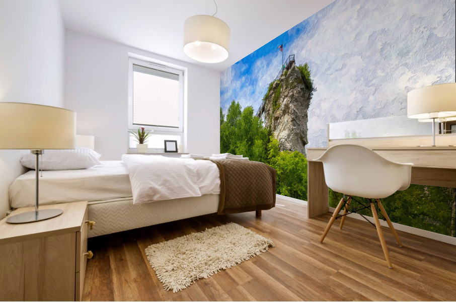 Castle Rock Michigan Painterly Mural print