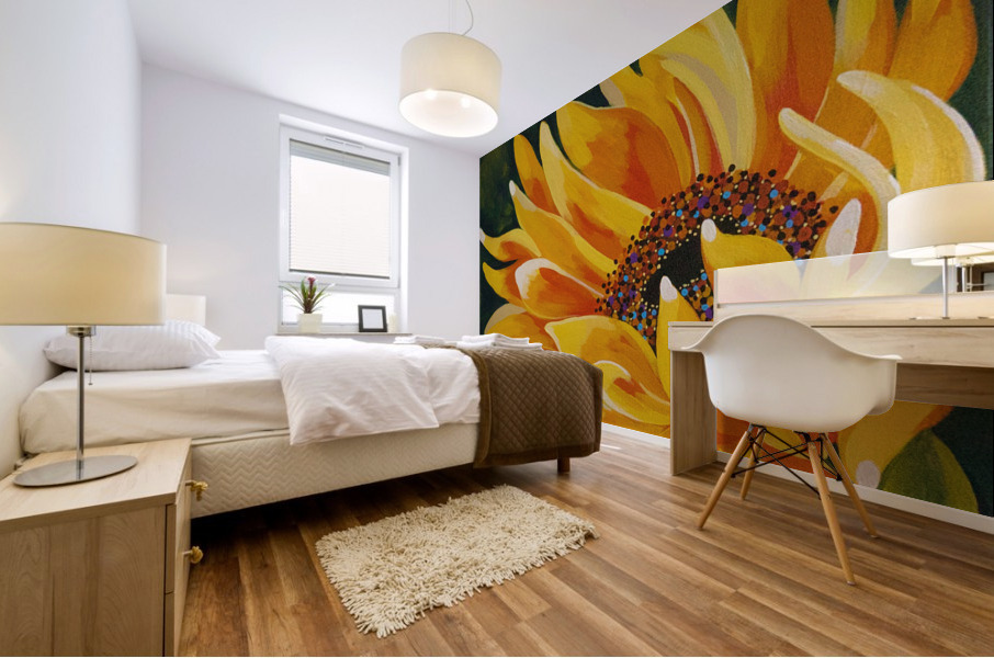 Sunday Sunflower Mural print