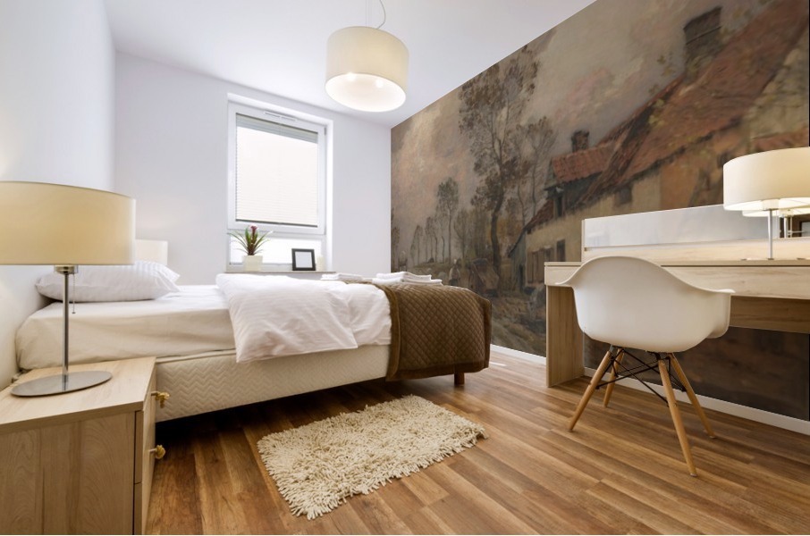 La Route Nationale a Samer Mural print