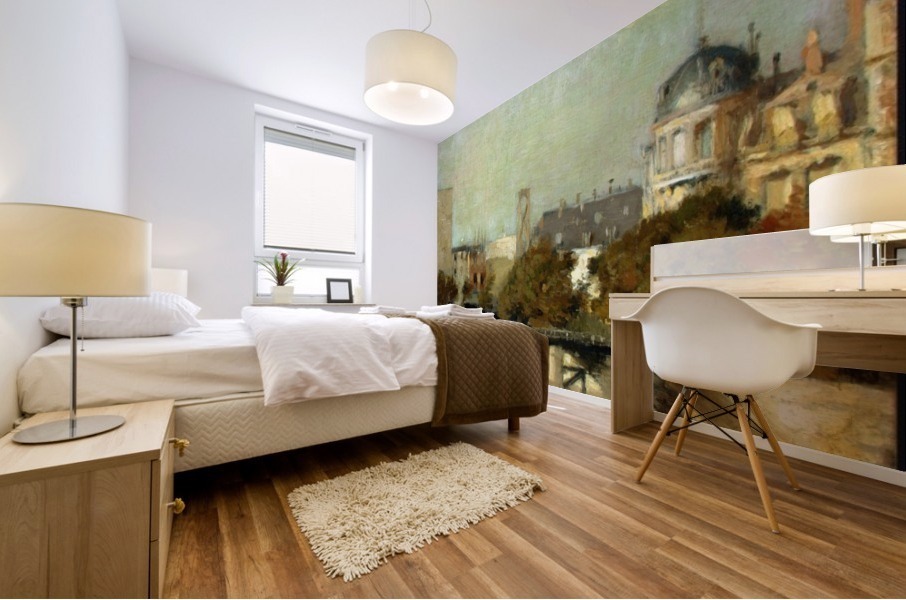 Scene with Bridge Mural print