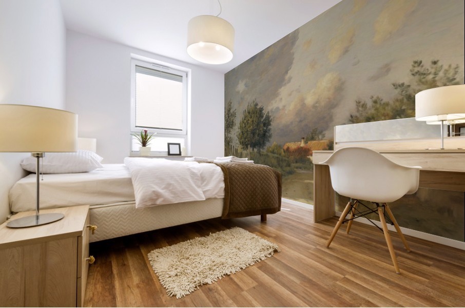 A country road in summer Mural print