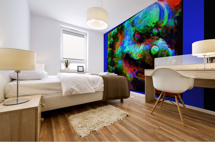 GUARDIAN OF EMPERIORS IN THE FORBIDDEN CITY - BEIJING CHINA Mural print