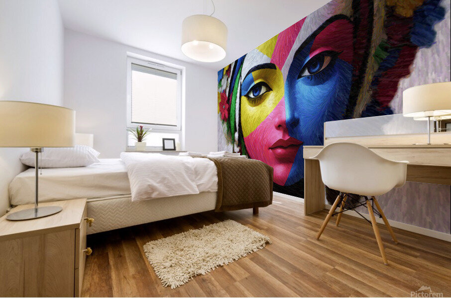 Women of all colors Mural print