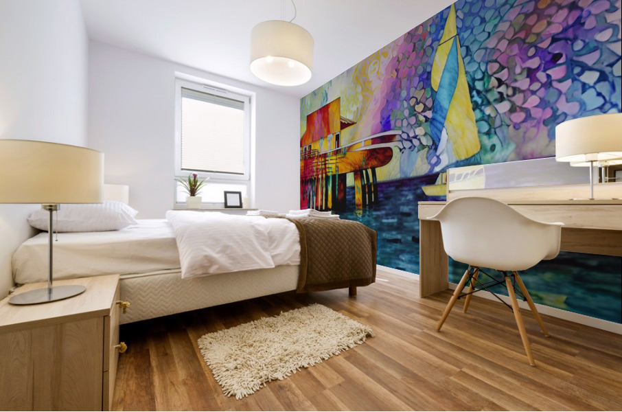 Naples Pier Memories  Mural print