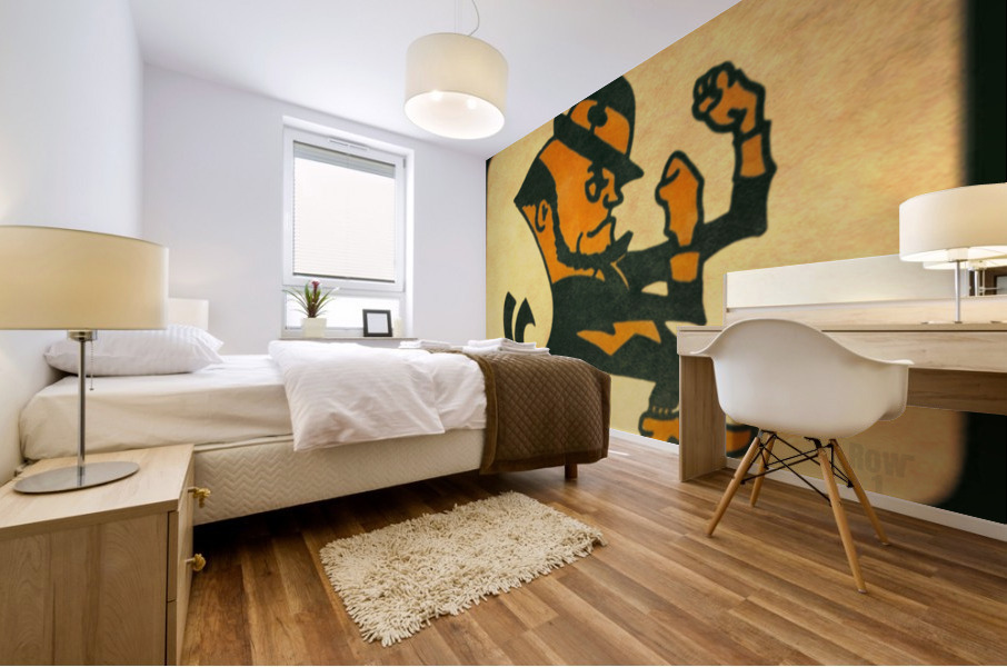 University of Notre Dame Leprechaun Mascot Viewfinder Slide Art Mural print