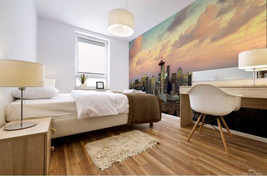 Seattle Skyline I - Color Mural print