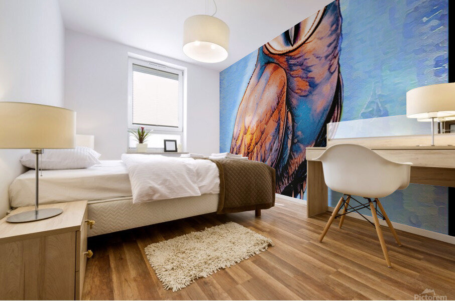 Barn Owl by T. A. Asbell  Mural print