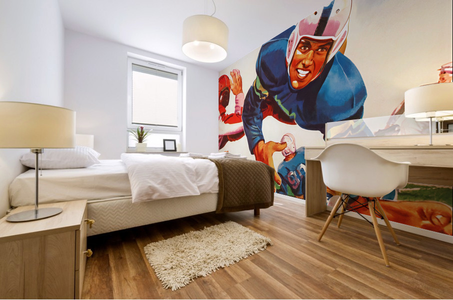 1947 Football Action Art Mural print