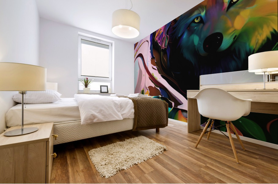 Wolves Abstract Mural print