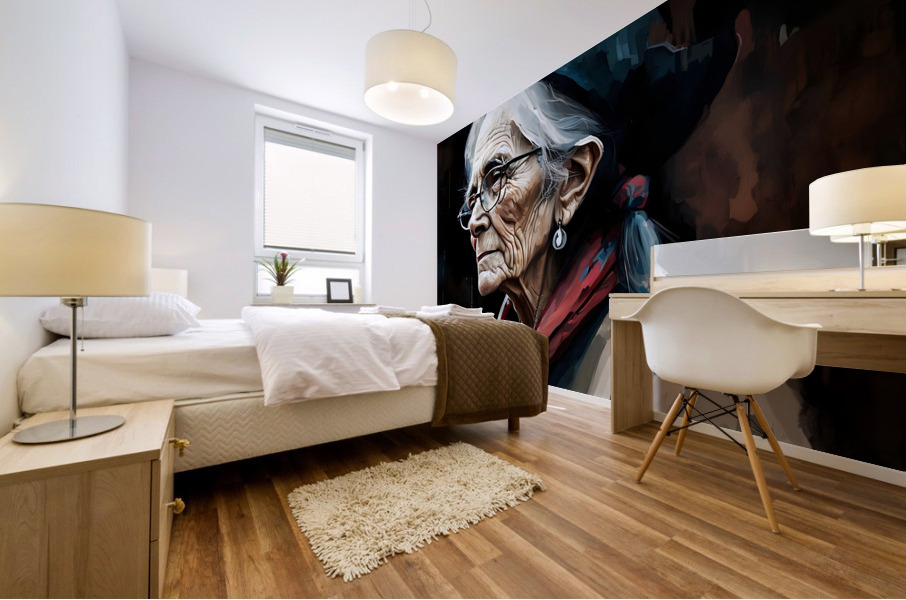 Wild West old woman no.5 Mural print